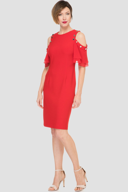 Joseph Ribkoff robe Style 191201. Rouge A Levres 173