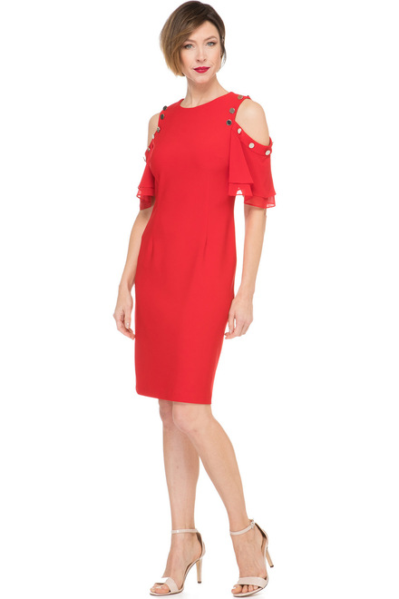 Joseph Ribkoff dress Style 191201. Lipstick Red 173. 3