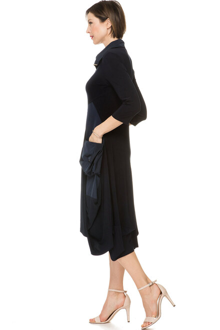Joseph Ribkoff robe style 191452X. Bleu Minuit 40. 8