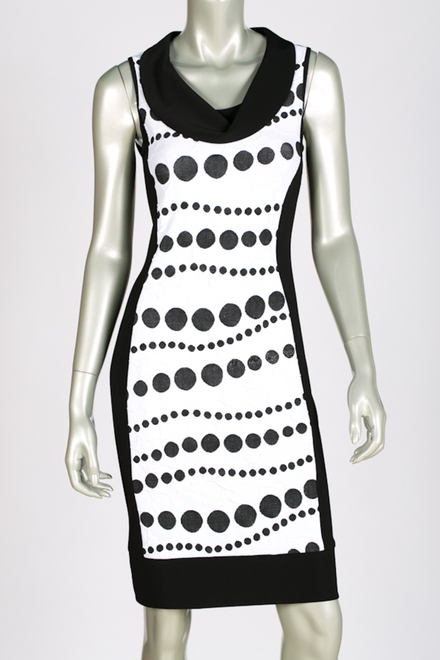 Joseph Ribkoff dress style 30676. White/black. 2