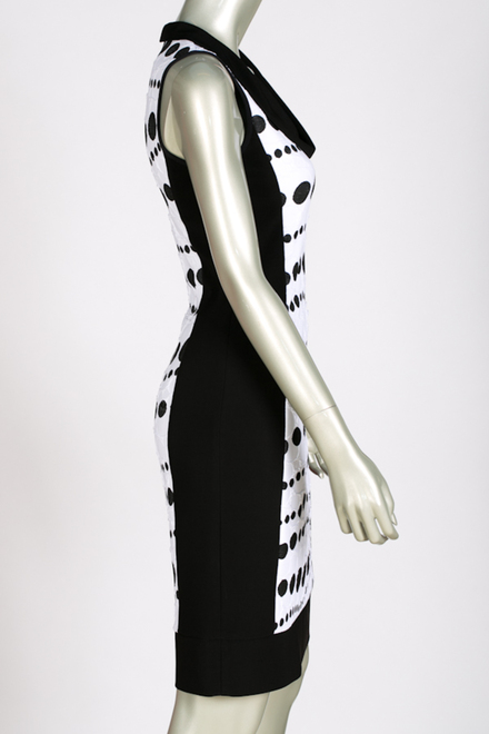 Joseph Ribkoff robe style 30676. Blanc/noir. 3