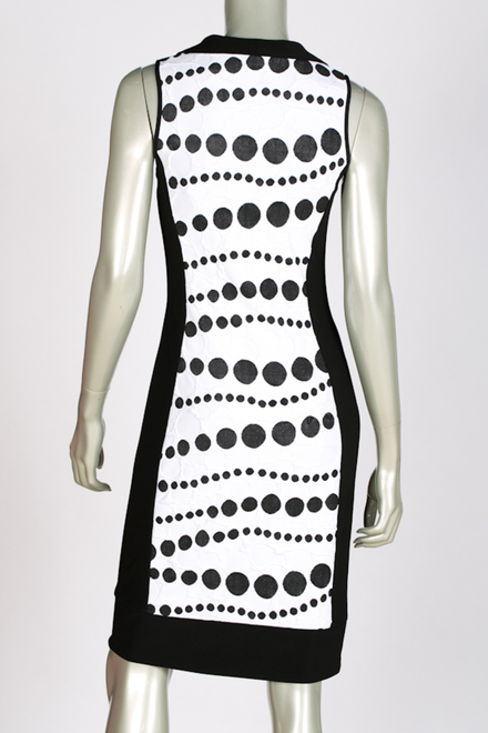 Joseph Ribkoff robe style 30676. Blanc/noir. 4