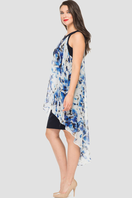 Joseph Ribkoff Dress Style 191621. White/blue. 7