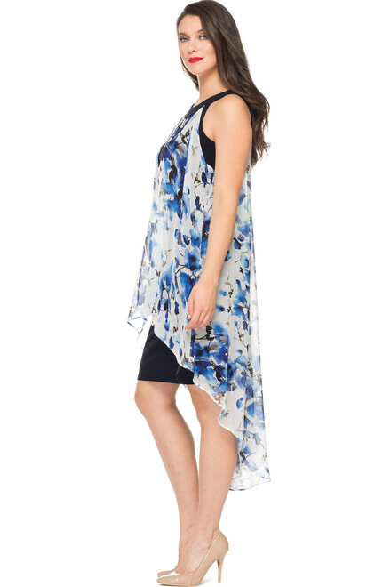 Joseph Ribkoff Dress Style 191621. White/blue. 8