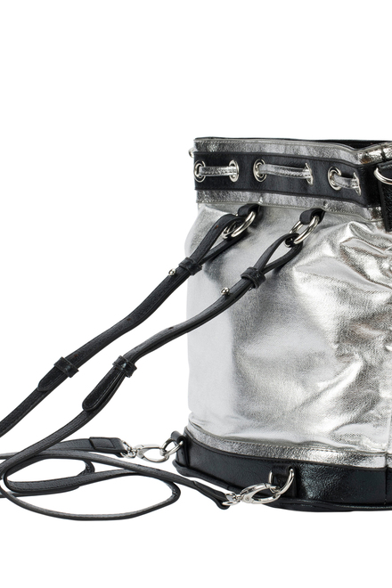 Joseph Ribkoff samara convertible backpack 191951. Silver/black. 11