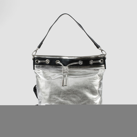 Joseph Ribkoff samara convertible backpack 191951. Silver/black. 6