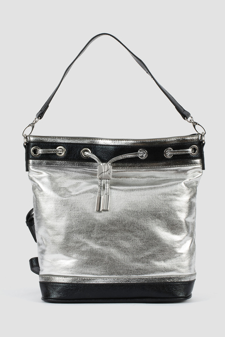 Joseph Ribkoff samara convertible backpack 191951. Silver/black. 7