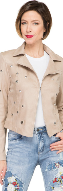 Joseph Ribkoff jacket style 184380. Stone 153. 5