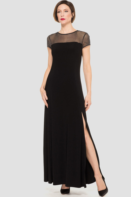 Joseph Ribkoff  Dress Style 184550. Black/silver. 12