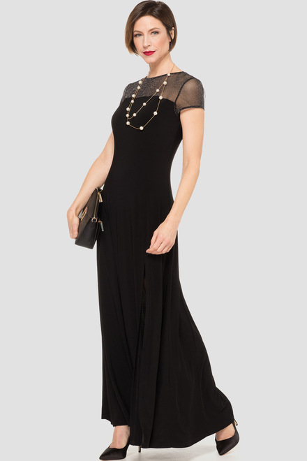 Joseph Ribkoff  Dress Style 184550. Black/silver. 18