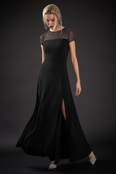 Joseph Ribkoff  Dress Style 184550. Black/silver. 4