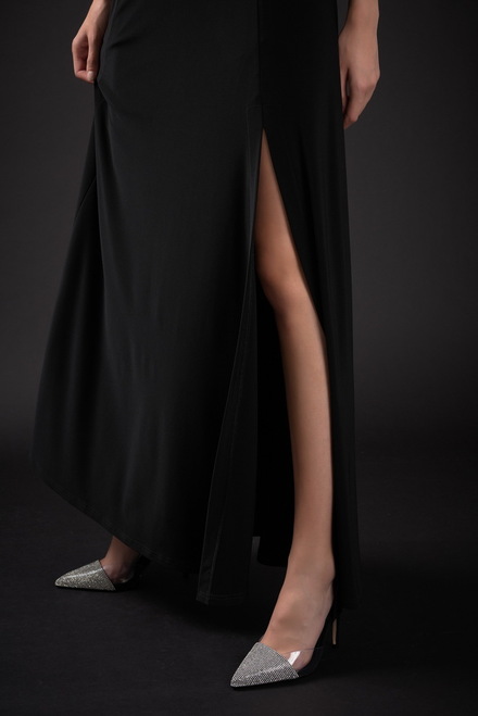 Joseph Ribkoff  Robe Style 184550. Noir/argent. 6