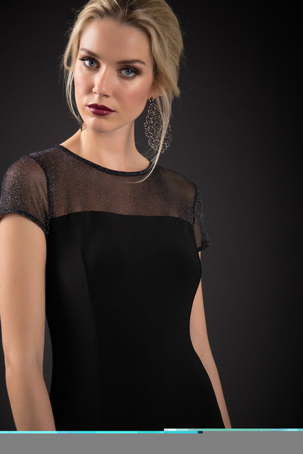Joseph Ribkoff  Dress Style 184550. Black/silver. 8