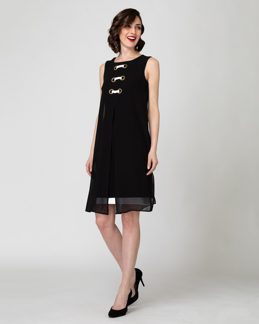 Joseph Ribkoff  dress style 192200. Black/vanilla. 12