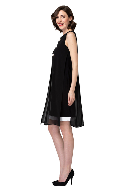 Joseph Ribkoff  dress style 192200. Black/vanilla. 3