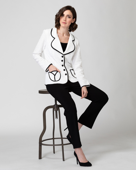 Joseph Ribkoff  jacket style 192473. White/black. 14