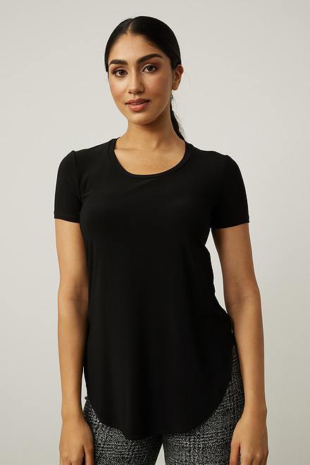 Longline T-Shirt Style 183220. Black. 3