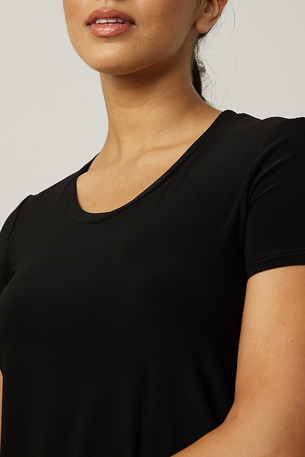 Longline T-Shirt Style 183220. Black. 4