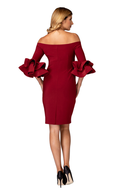Joseph Ribkoff dress style 193007. Imperial Red 193. 25