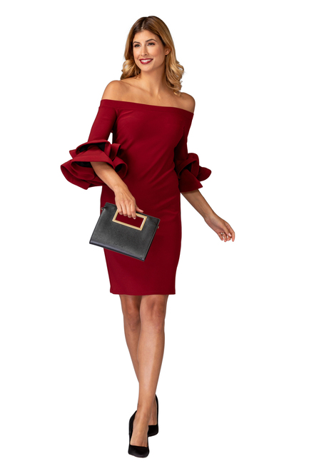 Joseph Ribkoff dress style 193007. Imperial Red 193. 33