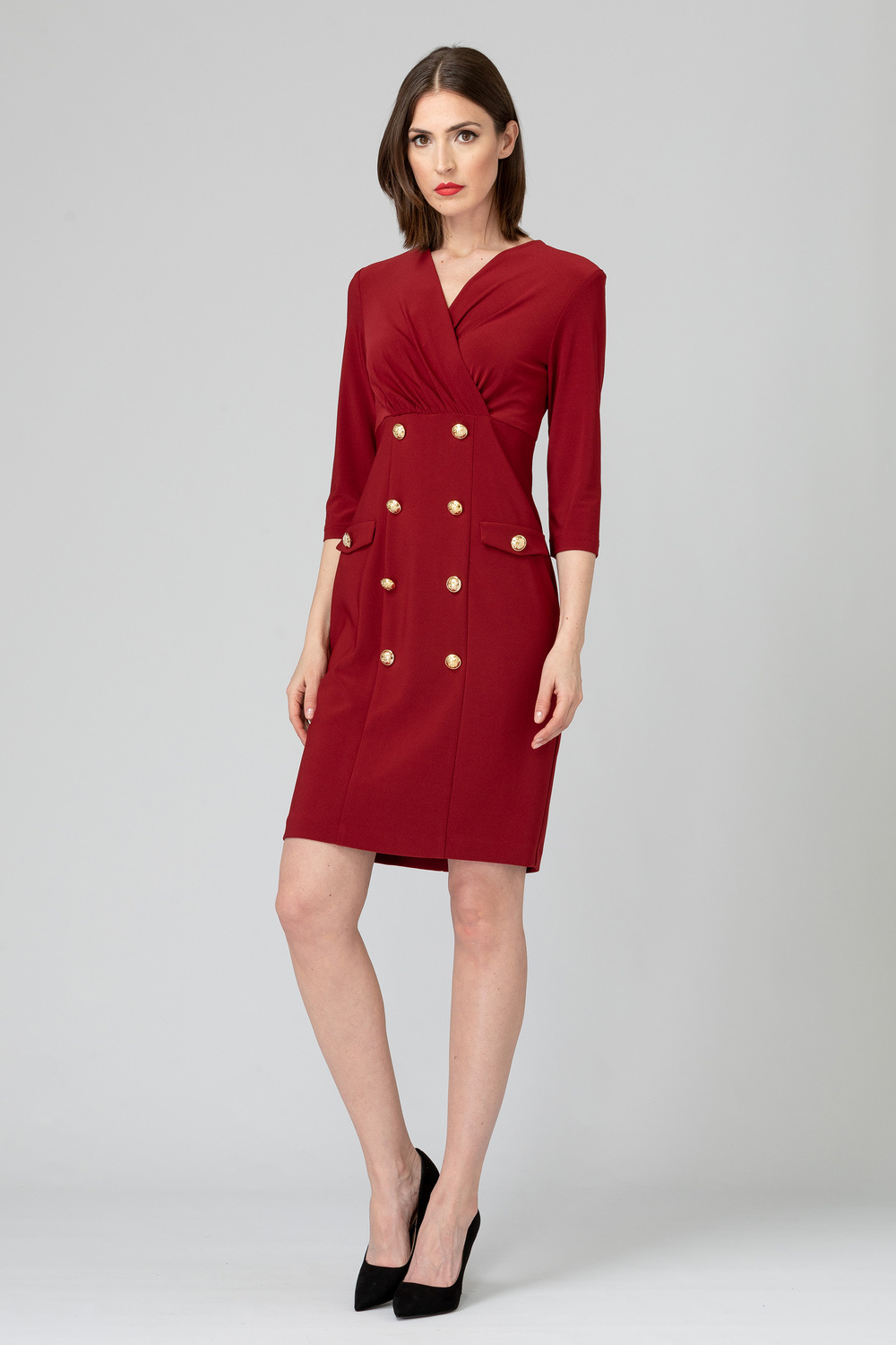 Joseph Ribkoff robe style 193014. Rouge Impérial 193