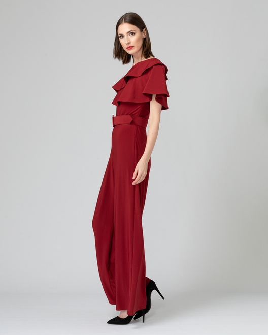 Joseph Ribkoff Jumpsuit style 193054. Imperial Red 193. 4