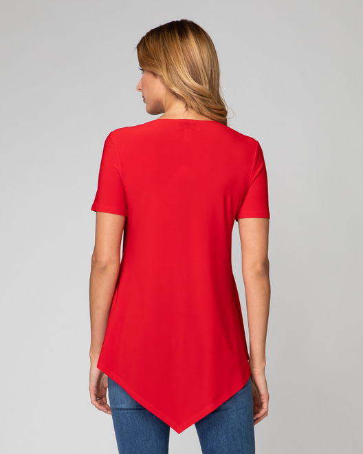 Joseph Ribkoff Tee-Shirt style 193131. Rouge A Levres 173. 17