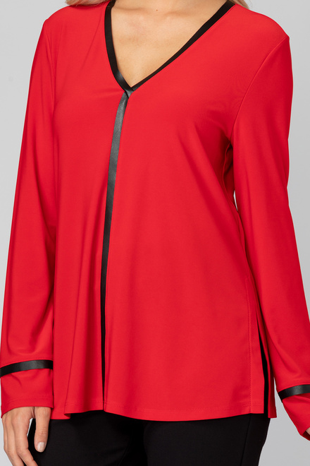 Joseph Ribkoff Tee-Shirt style 193160. Rouge A Levres/noir. 15