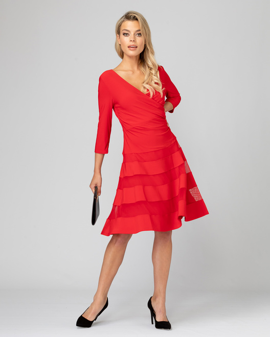 Joseph Ribkoff robe style 193293. Rouge A Levres 173. 18