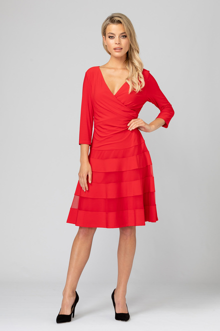 Joseph Ribkoff robe style 193293. Rouge A Levres 173