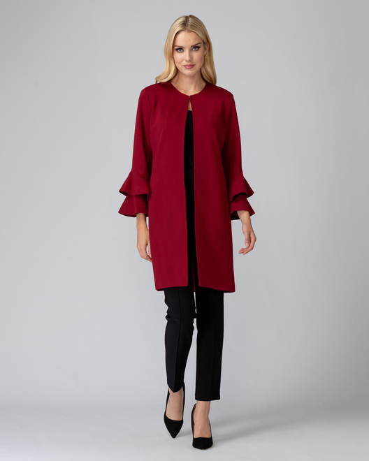 Joseph Ribkoff coat style 193362. Imperial Red 193. 14