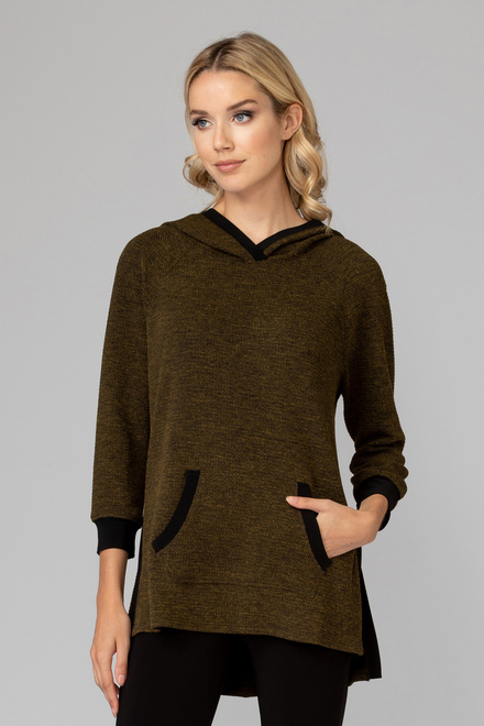 Joseph Ribkoff Sweater style 193478. Olive/black