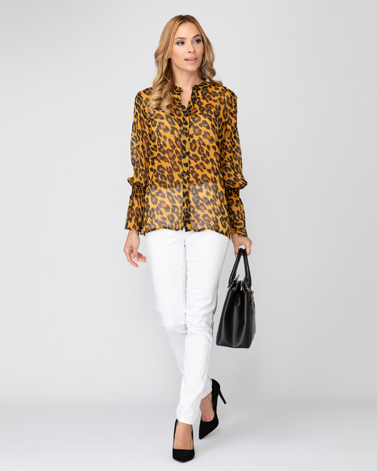 Joseph Ribkoff blouse style 193641. Gold/black. 23