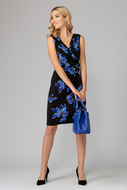 Joseph Ribkoff dress style 193689. Black/blue. 22