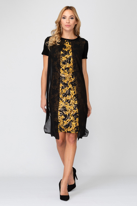 Joseph Ribkoff dress style 193698. Black/gold. 20