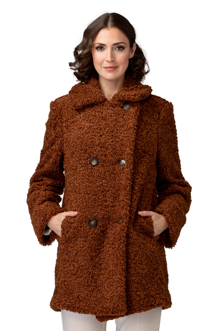 Joseph Ribkoff coat style 193719. Brown. 4