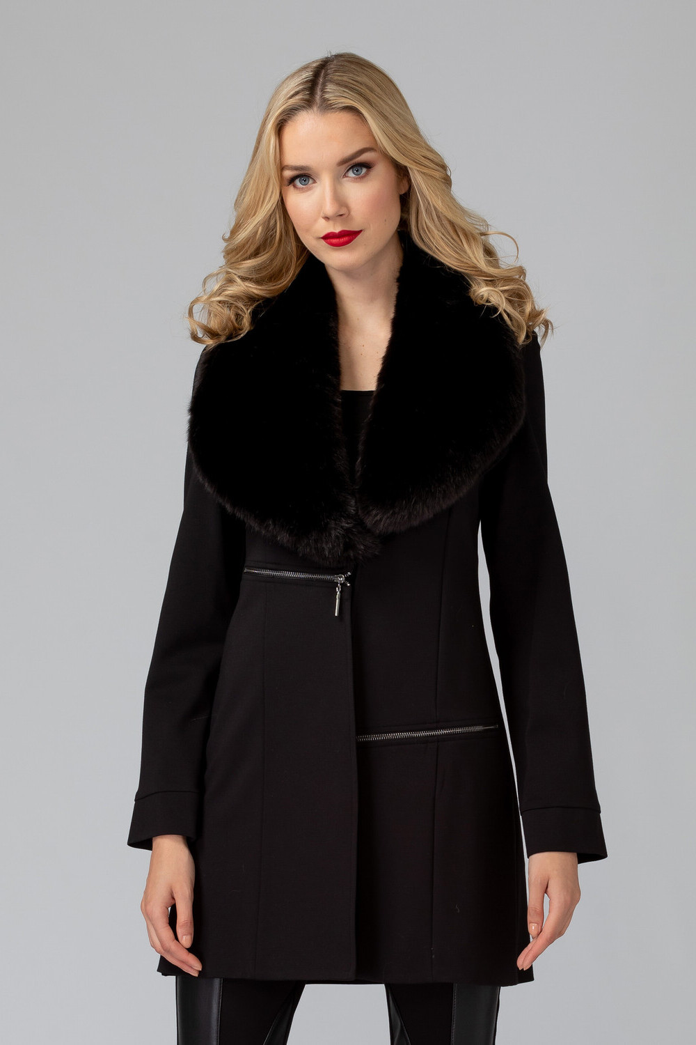Joseph Ribkoff coat style 193727. Black