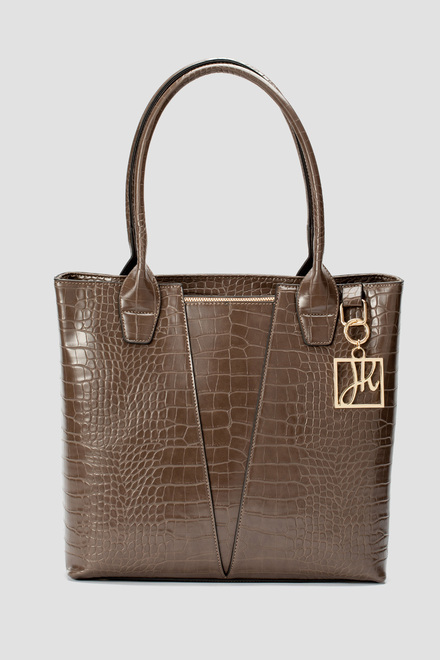 Joseph Ribkoff tote bag style 193859. Brown. 4