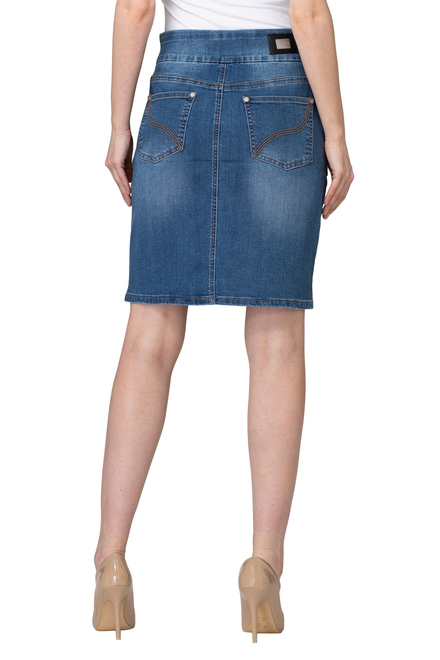 Joseph Ribkoff skirt style 193946. Blue. 5
