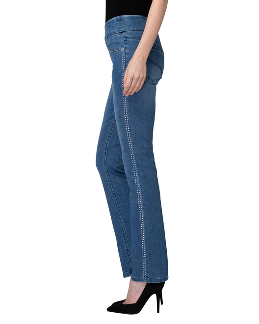 Joseph Ribkoff Jeans style 193989. Blue. 4