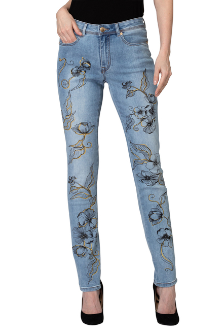 Joseph Ribkoff Jeans style 193991. Bleu Denim P&acirc;le