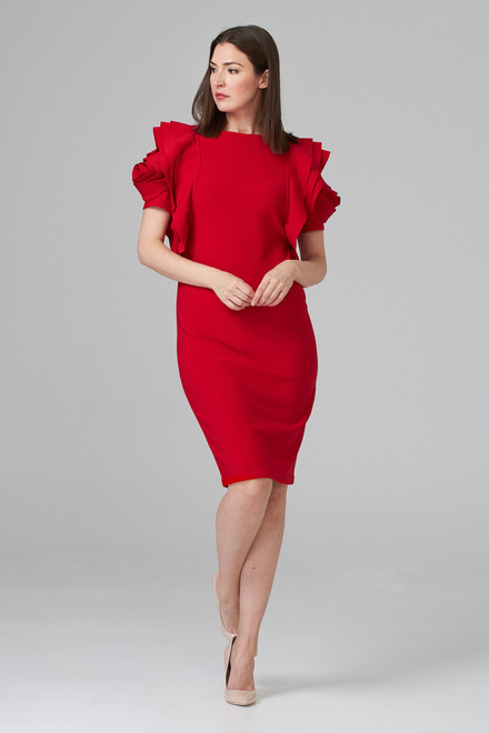 Joseph Ribkoff robe style 194007. Rouge A Levres 173