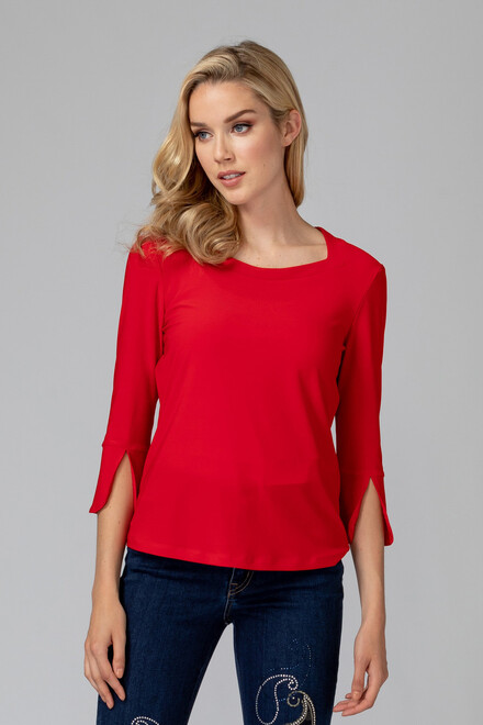 Joseph Ribkoff Tee-Shirt style 194103. Rouge A Levres 173