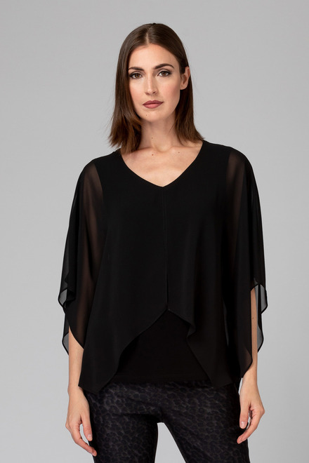 Joseph Ribkoff blouse style 194231. Black. 3