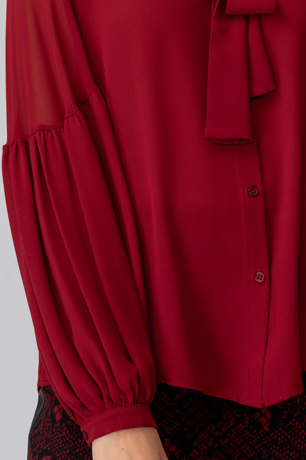 Joseph Ribkoff blouse style 194235. Rouge Imp&eacute;rial 193. 11