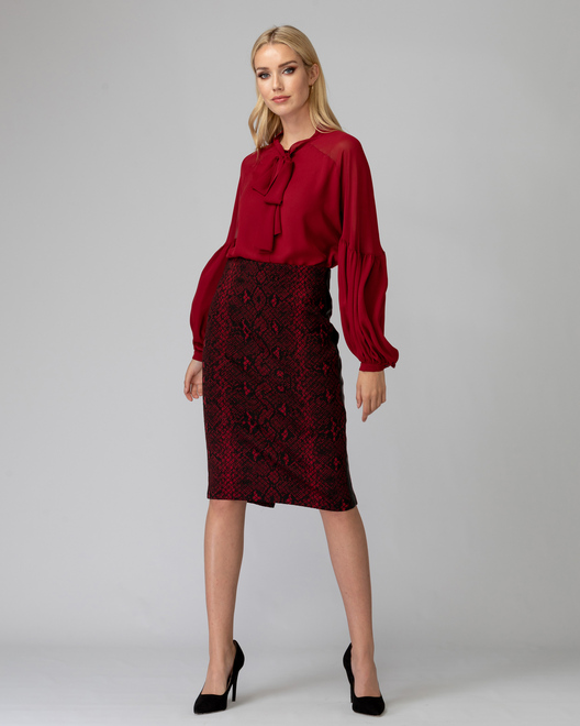 Joseph Ribkoff blouse style 194235. Imperial Red 193. 14