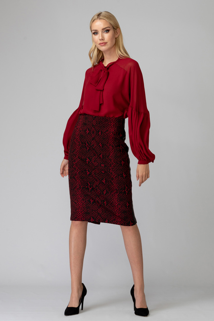 Joseph Ribkoff blouse style 194235. Rouge Imp&eacute;rial 193. 15
