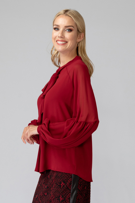 Joseph Ribkoff blouse style 194235. Imperial Red 193. 6