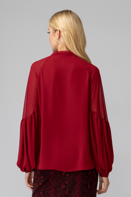 Joseph Ribkoff blouse style 194235. Imperial Red 193. 9