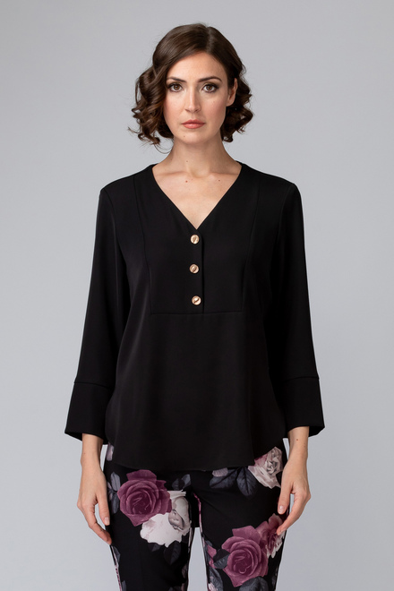 Joseph Ribkoff blouse style 194417. Black
